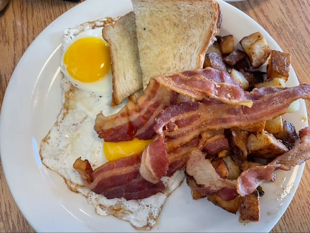 Eggs Sunny Side Up Bacon Home Fries