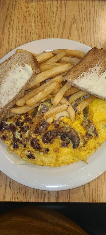 Philly Cheese Steak Omelet Special