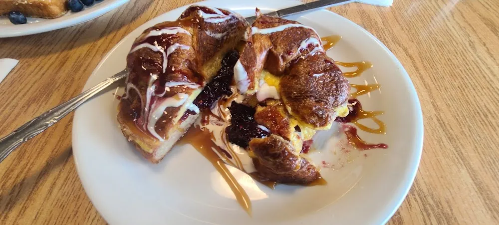 Stuffed Croissant French Toast Breakfast